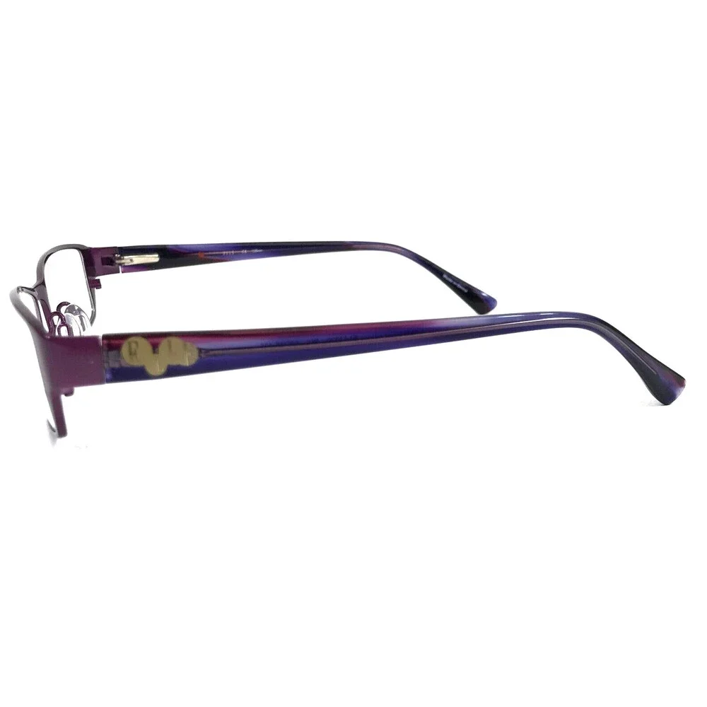 Elle Eyeglasses Frames EL13320 PU Shiny Purple Rectangle Full Rim 52-15-135